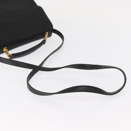 Bally Vintage Handbag Quilted Leather, BLACK, LEATHER, Handbag