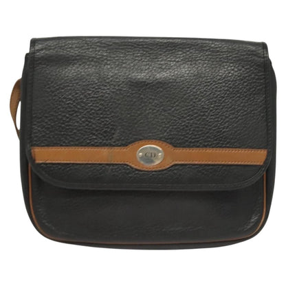 Christian Dior Vintage Trotter Crossbody Bag Leather, BLACK, LEATHER, Clutche & pouche