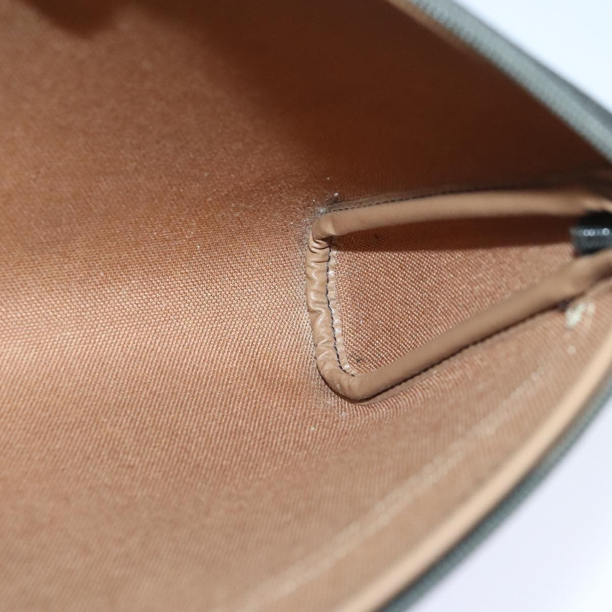 Christian Dior Vintage Honeycomb Zip Pouch Coated Canvas, BLACK, CANVAS, Clutche & pouche