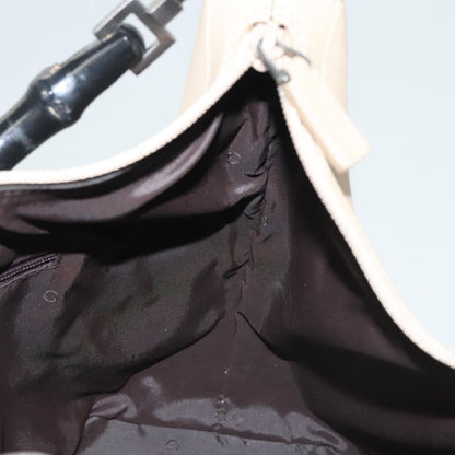 Gucci Vintage Bamboo Shoulder Bag Leather, BEIGE, LEATHER, Shoulder bag