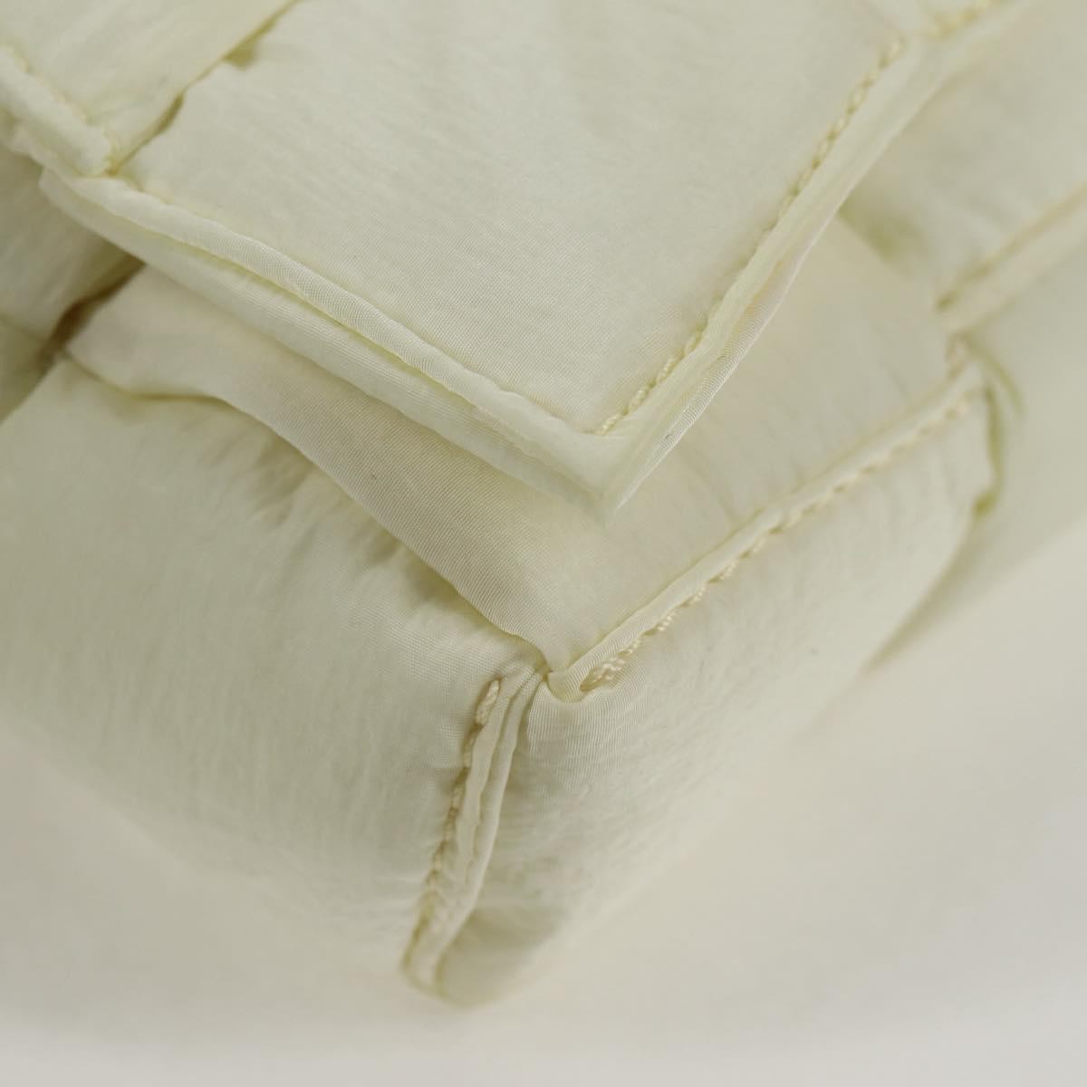 Bottega Veneta Padded Tech Cassette Crossbody Bag Intrecciato Nylon, WHITE, SYNTHETIC, Crossbody bag