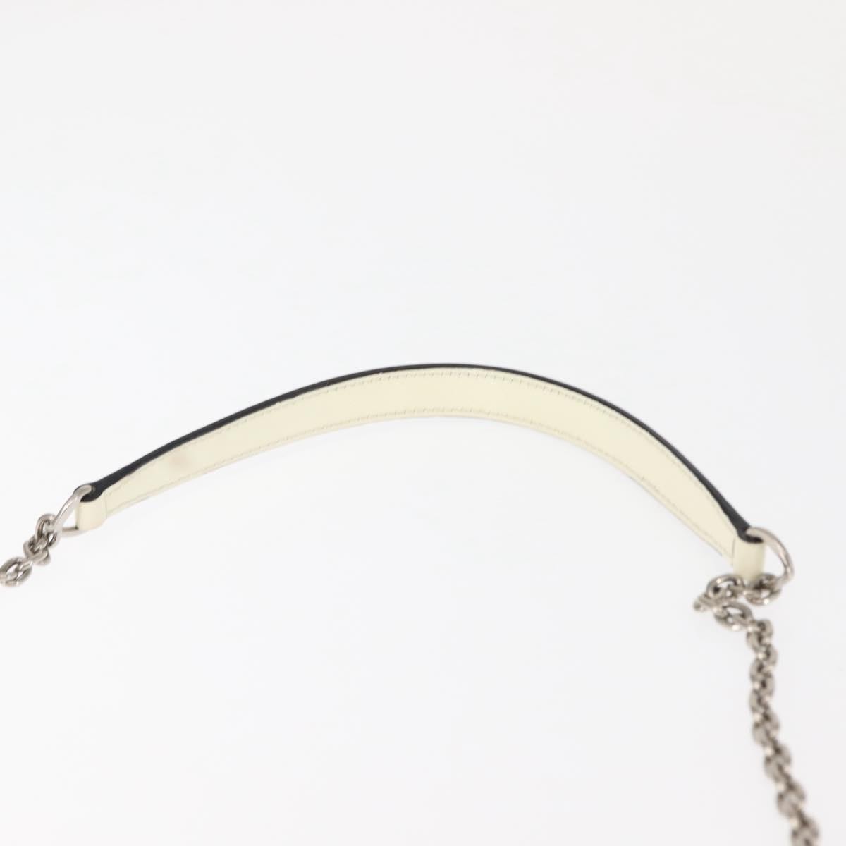 Prada Chain Crossbody Bag Vernice Saffiano Leather, WHITE, LEATHER, Shoulder bag