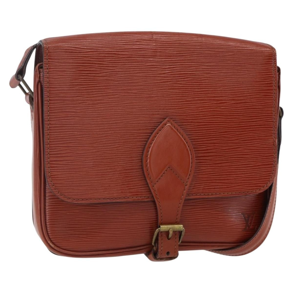 Louis Vuitton Cartouchiere Handbag Epi Leather, BROWN, LEATHER, Shoulder bag