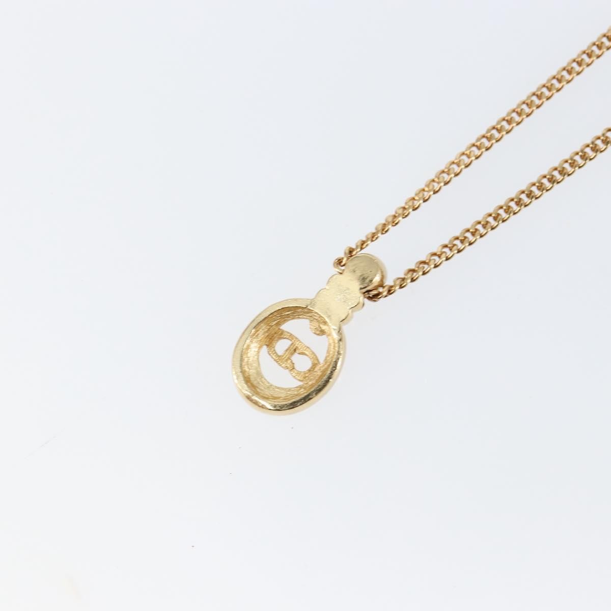 Christian Dior CD Pendant Necklace Metal, GOLD, METAL, Necklace