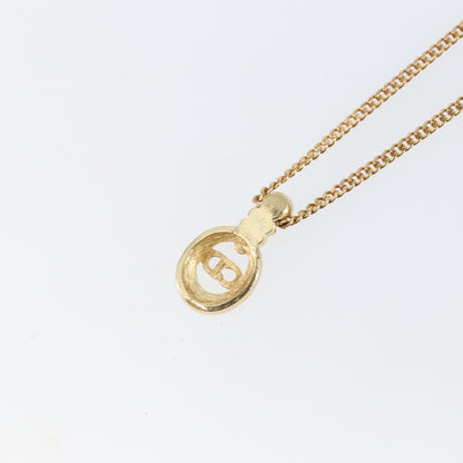Christian Dior CD Pendant Necklace Metal, GOLD, METAL, Necklace