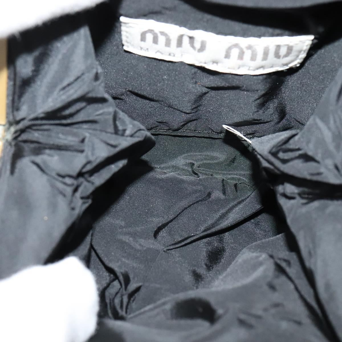 Miu Miu Kisslock Clutch Suede, BLACK, SUEDE, Clutche & pouche