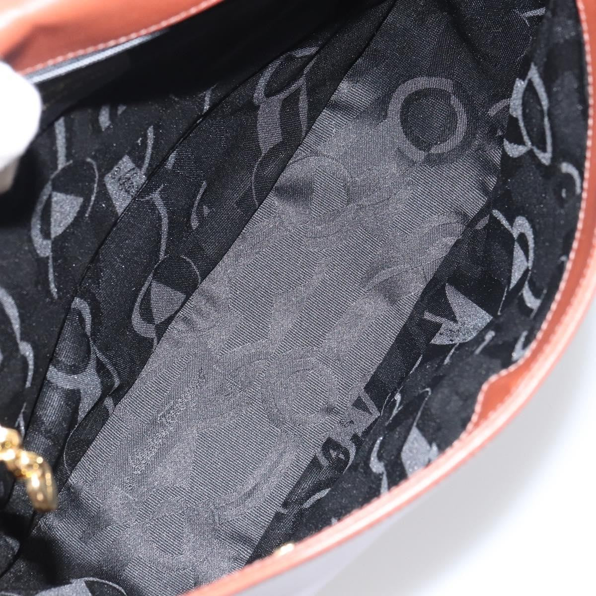 Salvatore Ferragamo Gancini Shoulder Bag Leather, BROWN, LEATHER, Shoulder bag