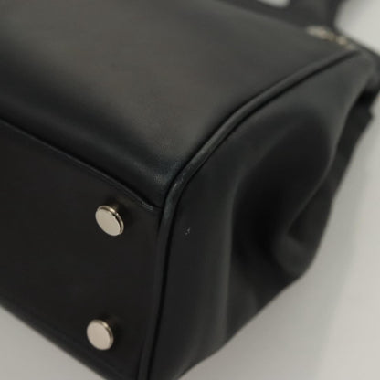 Salvatore Ferragamo Soft W Tote Leather, BLACK, LEATHER, Tote bag