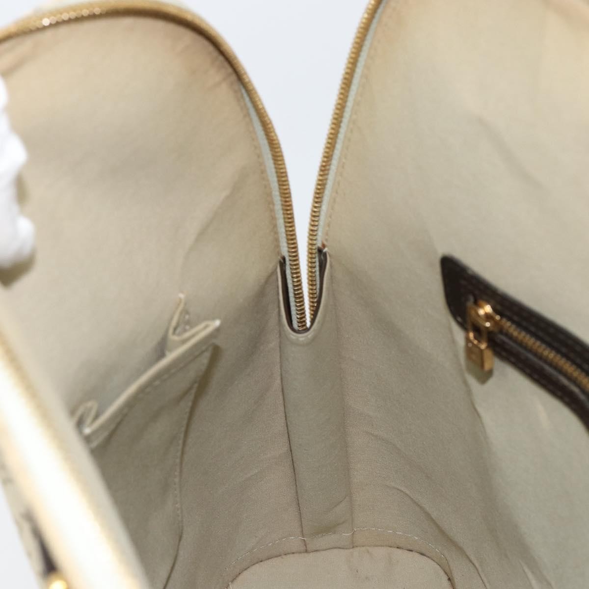 Louis Vuitton Alma Handbag Mini Lin Monogram, KHAKI, CANVAS, Handbag