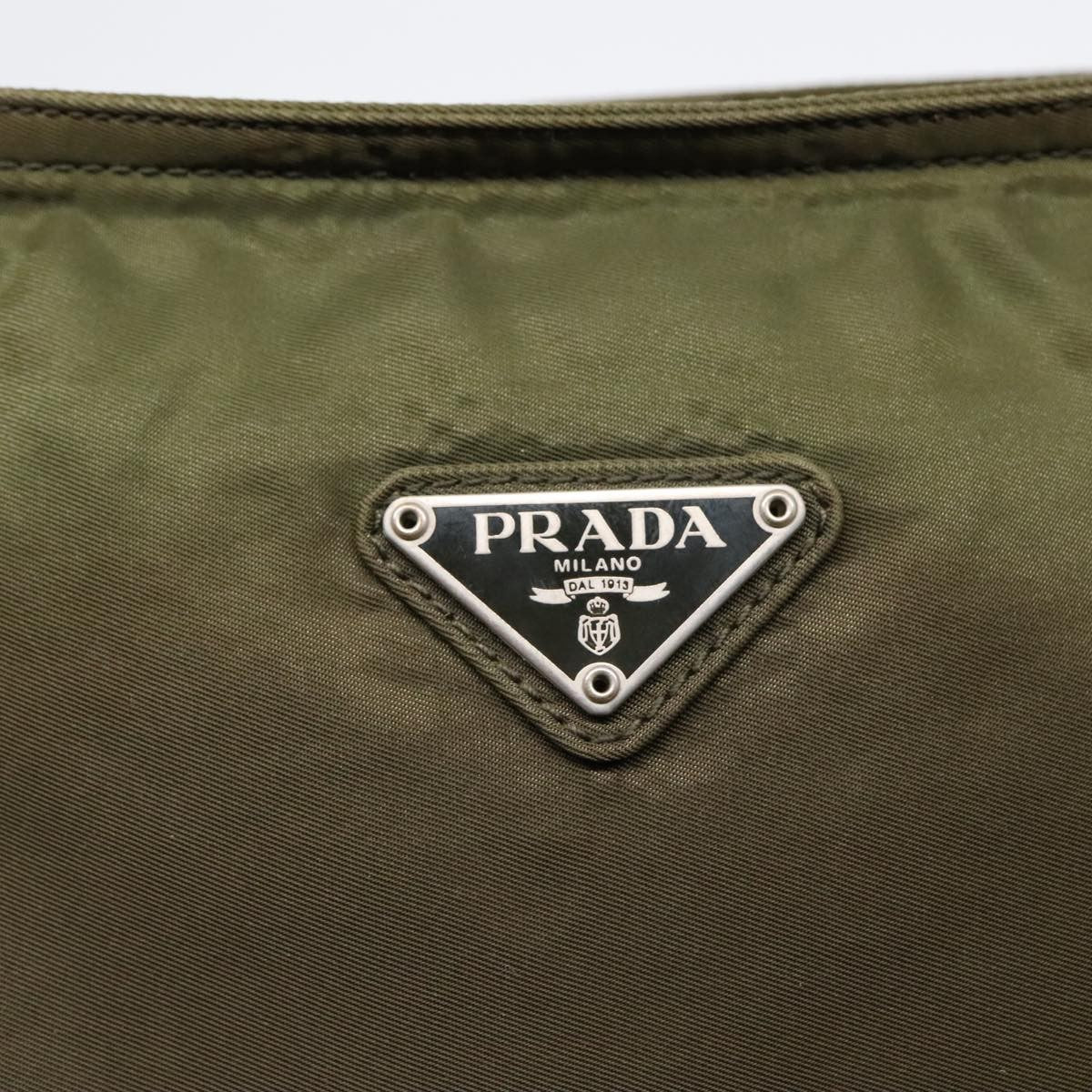 Prada Flat Messenger Bag Tessuto, KHAKI, NYLON, Shoulder bag