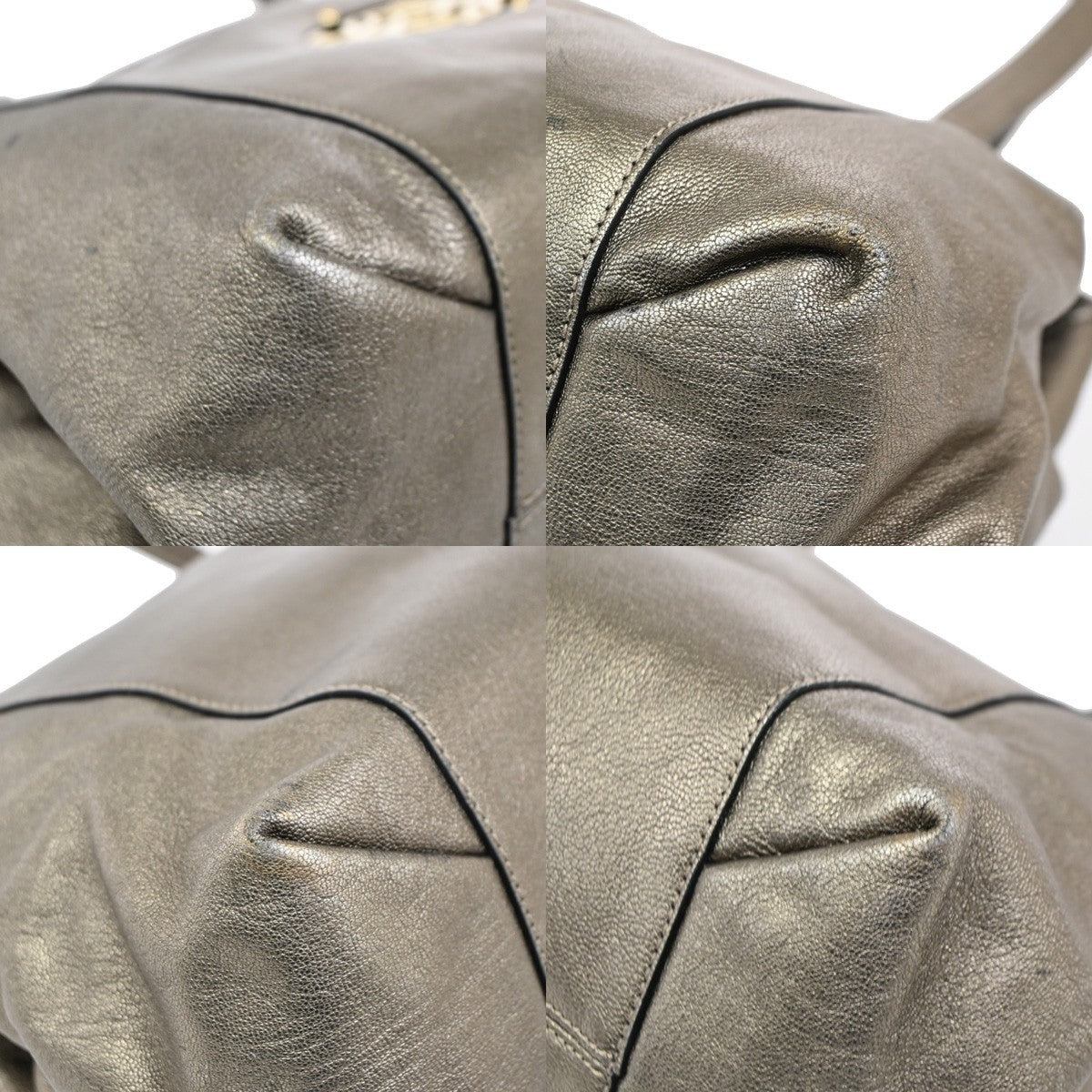 Loewe Anagram Tote Leather, GOLD, LEATHER, Tote bag