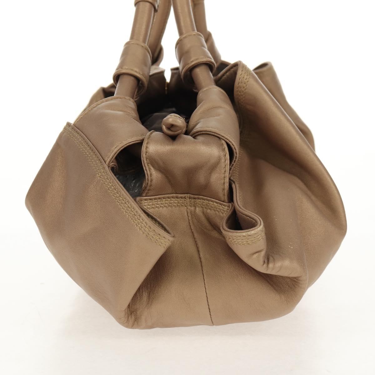 Loewe Anagram Logo Nappa Aire Hand Bag Leather, GOLD, LEATHER, Handbag