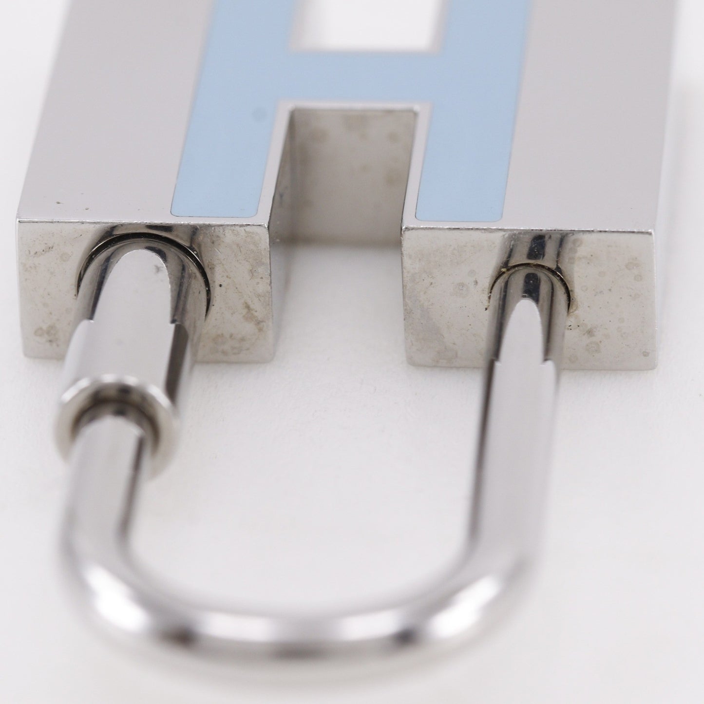 Hermes Cadena Keyring Metal, Silver, Metal, Charm