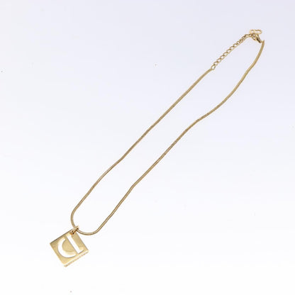 Christian Dior D logo Pendant Necklace Metal, GOLD, METAL, Necklace