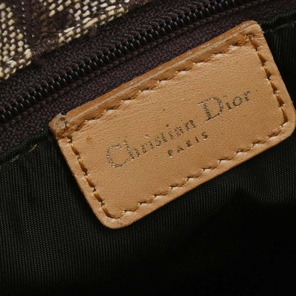Christian Dior Trotteur Tote Bag Canvas, BROWN, CANVAS, Tote bag