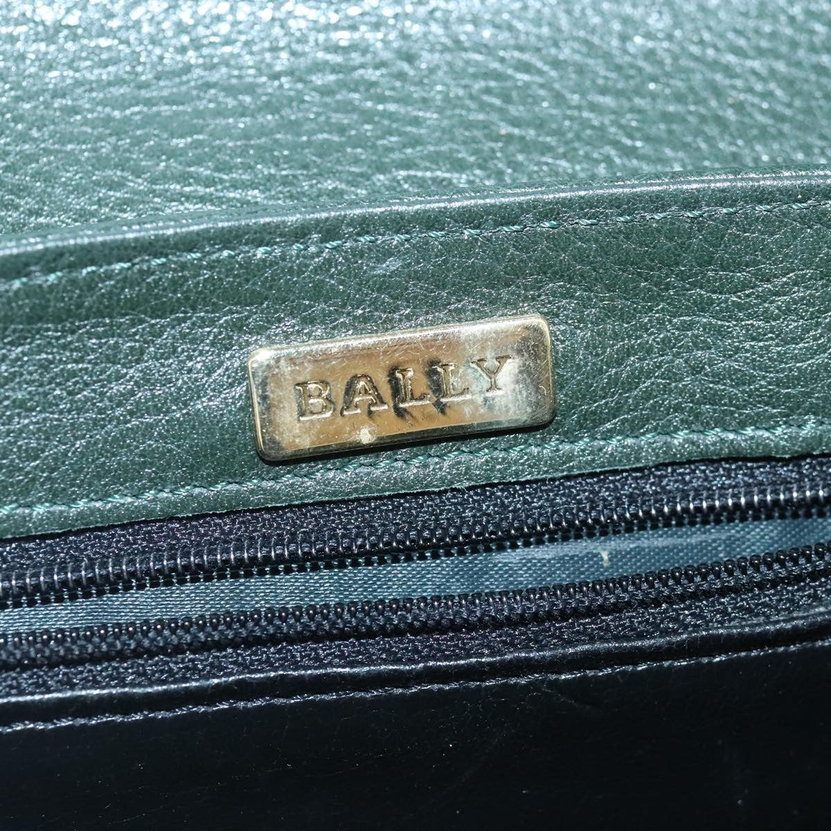 Bally Vintage Shoulder Bag Leather, Green, Leather, Shoulder Bag