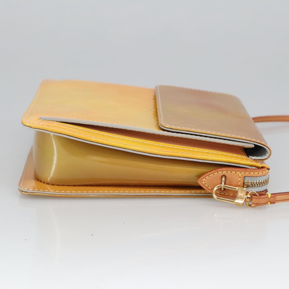 Louis Vuitton Pochette Mott Patent leather, YELLOW, PATENT_LEATHER, Clutche & pouche