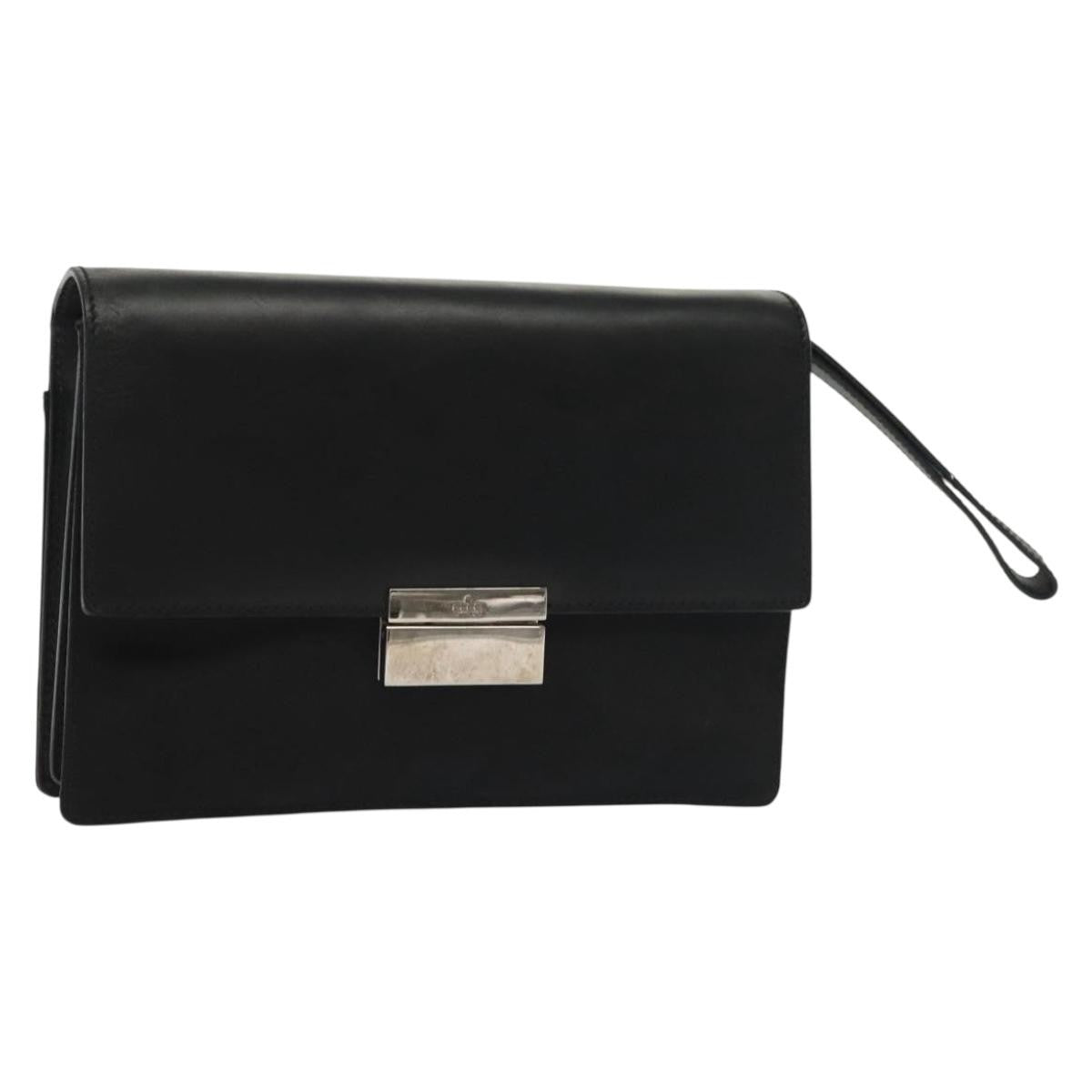 Gucci Pochette Nylon, BLACK, NYLON, Clutche & pouche