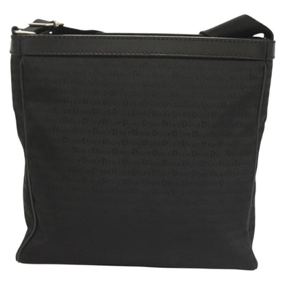 Christian Dior Vintage Zip Shoulder Bag Diorissimo Canvas, BLACK, CANVAS, Shoulder bag