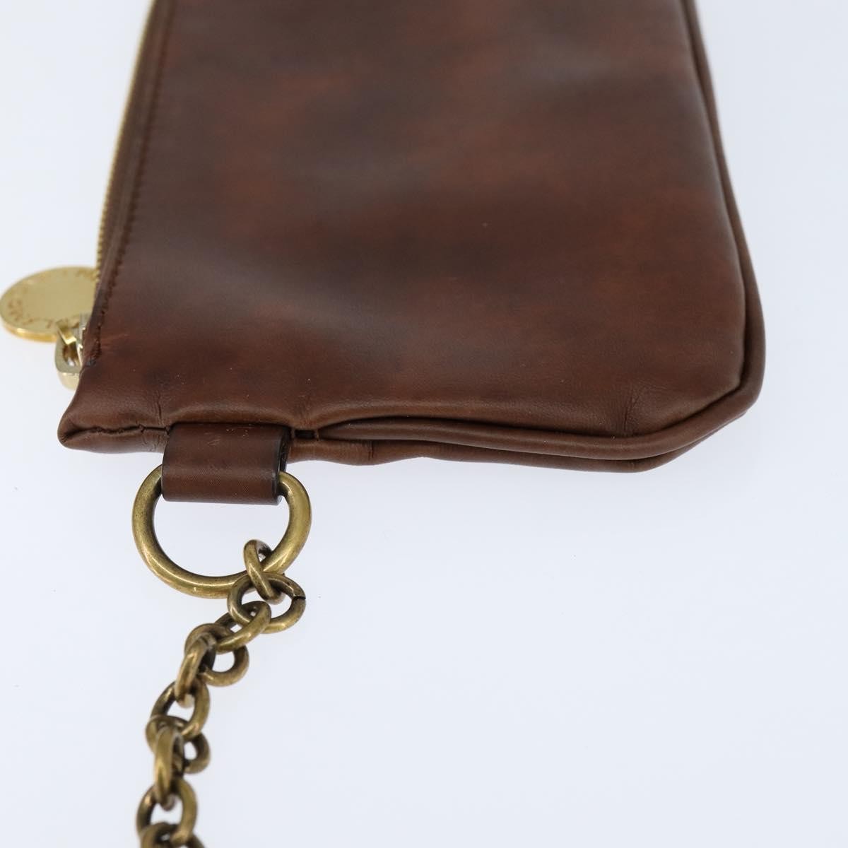 Stella McCartney Flap Shoulder Bag Polyester, BROWN, POLYESTER, Shoulder bag