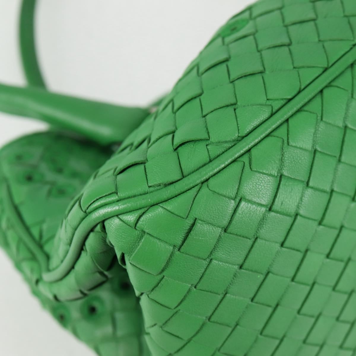 Bottega Veneta Intrecciato Leather, GREEN, LEATHER, Handbag