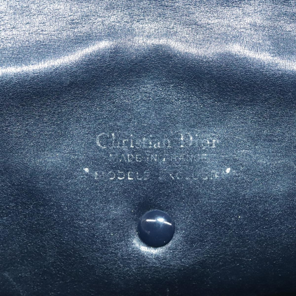 Christian Dior Vintage Flap Crossbody Bag Canvas, NAVY, CANVAS, Shoulder bag