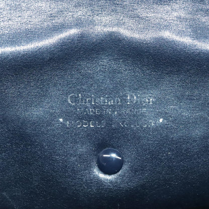 Christian Dior Vintage Flap Crossbody Bag Canvas, NAVY, CANVAS, Shoulder bag