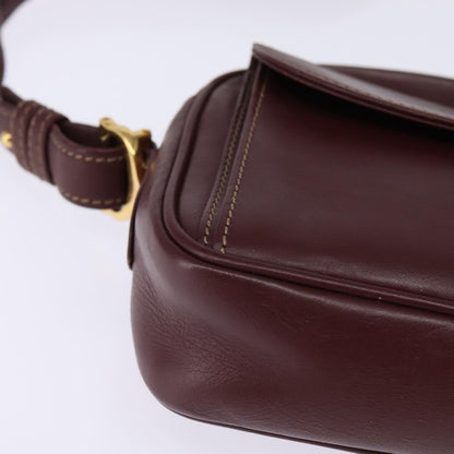 cartier Must de Cartier Shoulder Bag Leather, BURGUNDY, LEATHER, Shoulder bag