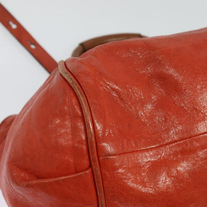 Chloe Ethel Handbag Leather, ORANGE, LEATHER, Handbag