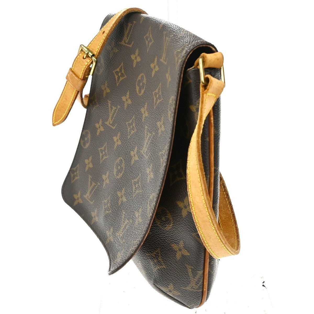 Louis Vuitton Musette Handbag Monogram Canvas, BROWN, CANVAS, Shoulder bag