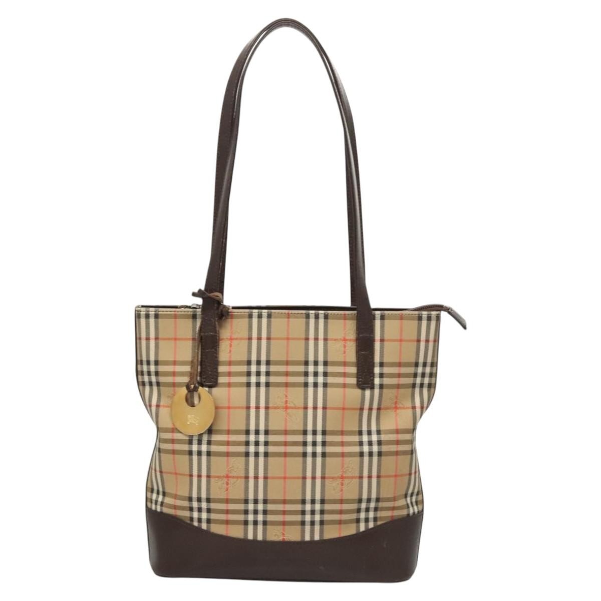 Burberry Nova Check Tote canvas check pattern, BEIGE, CANVAS, Tote bag