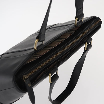 Burberry Vintage tote bag Leather, BLACK, LEATHER, Tote bag