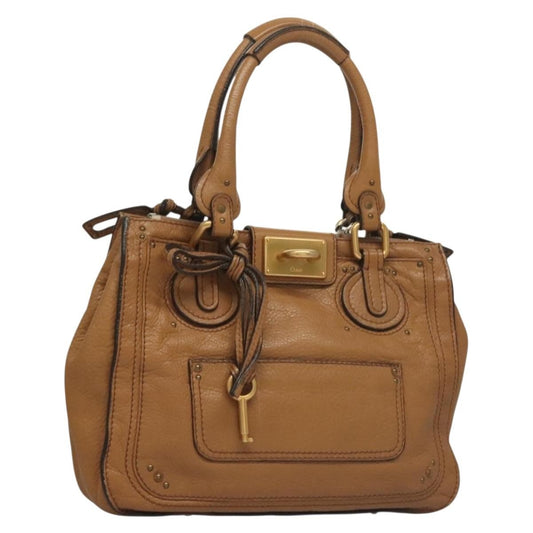 Chloe Paddington Lock Handbag Leather, BROWN, LEATHER, Handbag