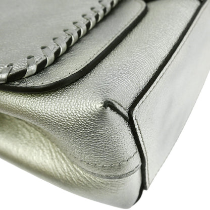 Louis Vuitton Very Chain Bag Whipstitch Leather, Silver, Leather, Handbag