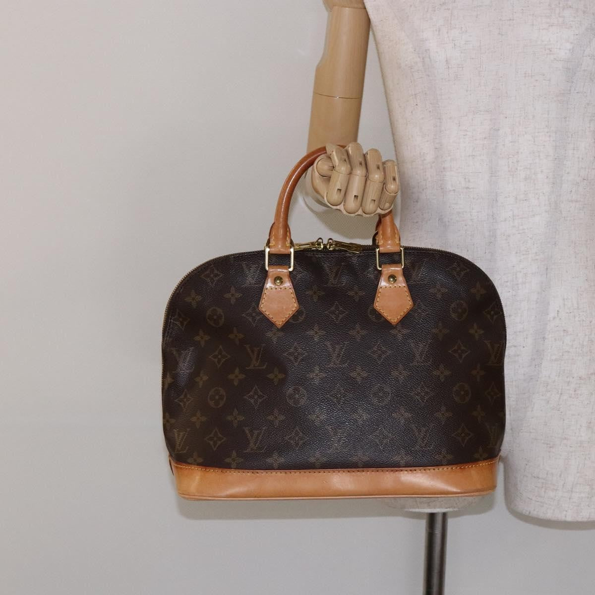 Louis Vuitton Alma Handbag Monogram Canvas, BROWN, CANVAS, Handbag