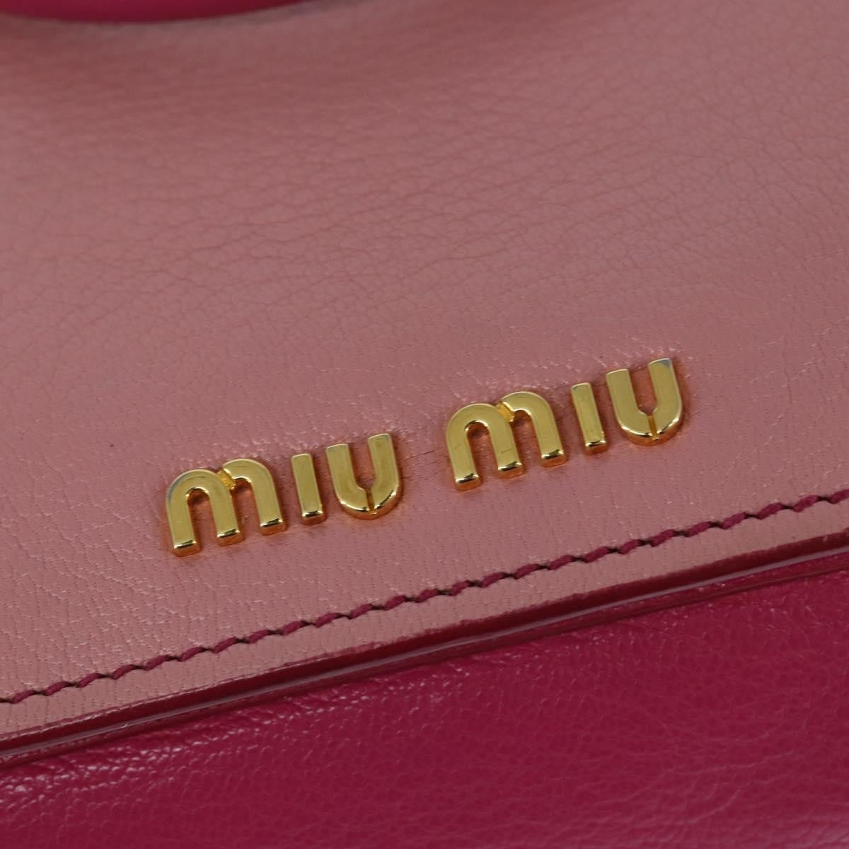 Miu Miu Madras Convertible Lock Tote Leather, PINK, LEATHER, Handbag