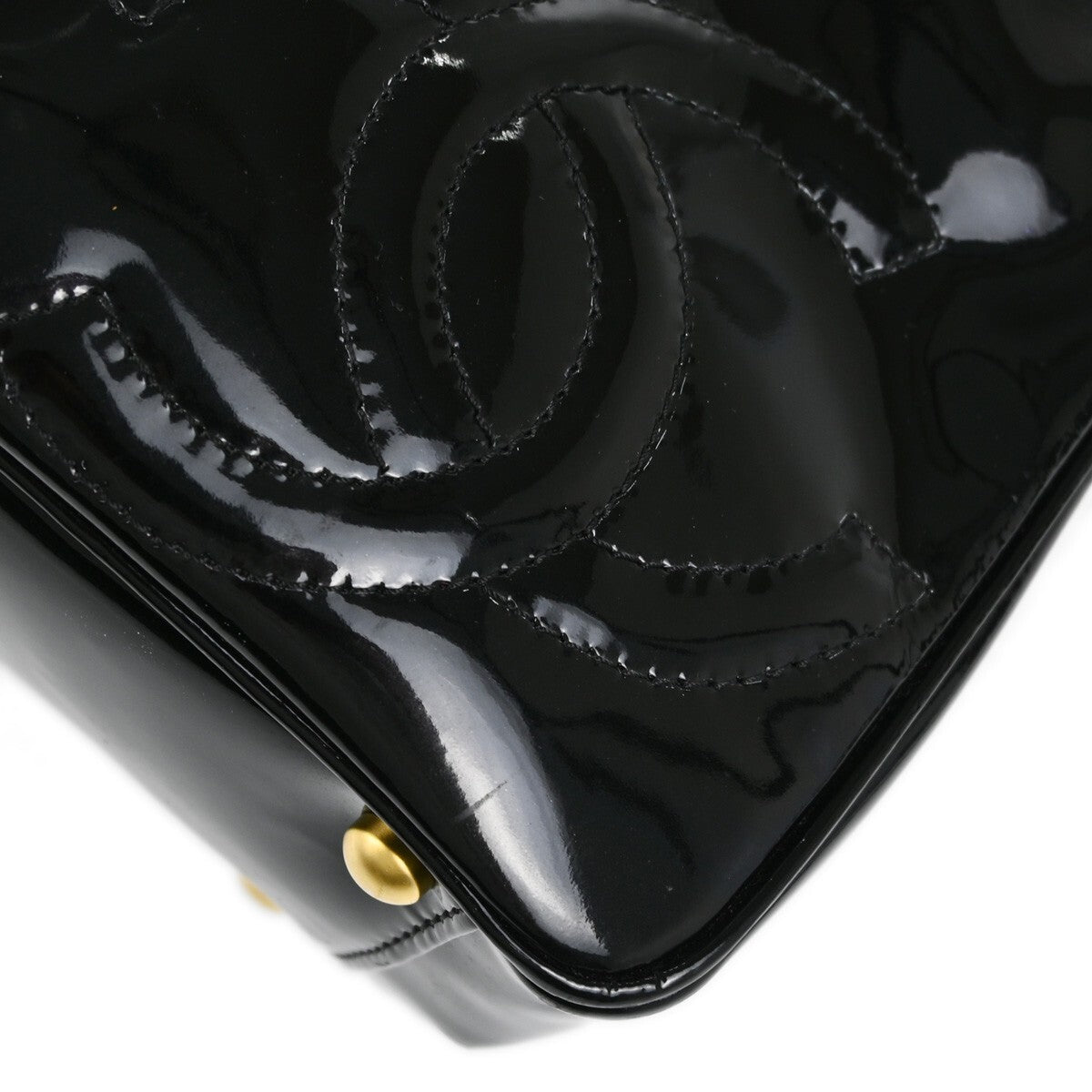 Chanel Triple CC Tote Patent, BLACK, PATENT_LEATHER, Handbag