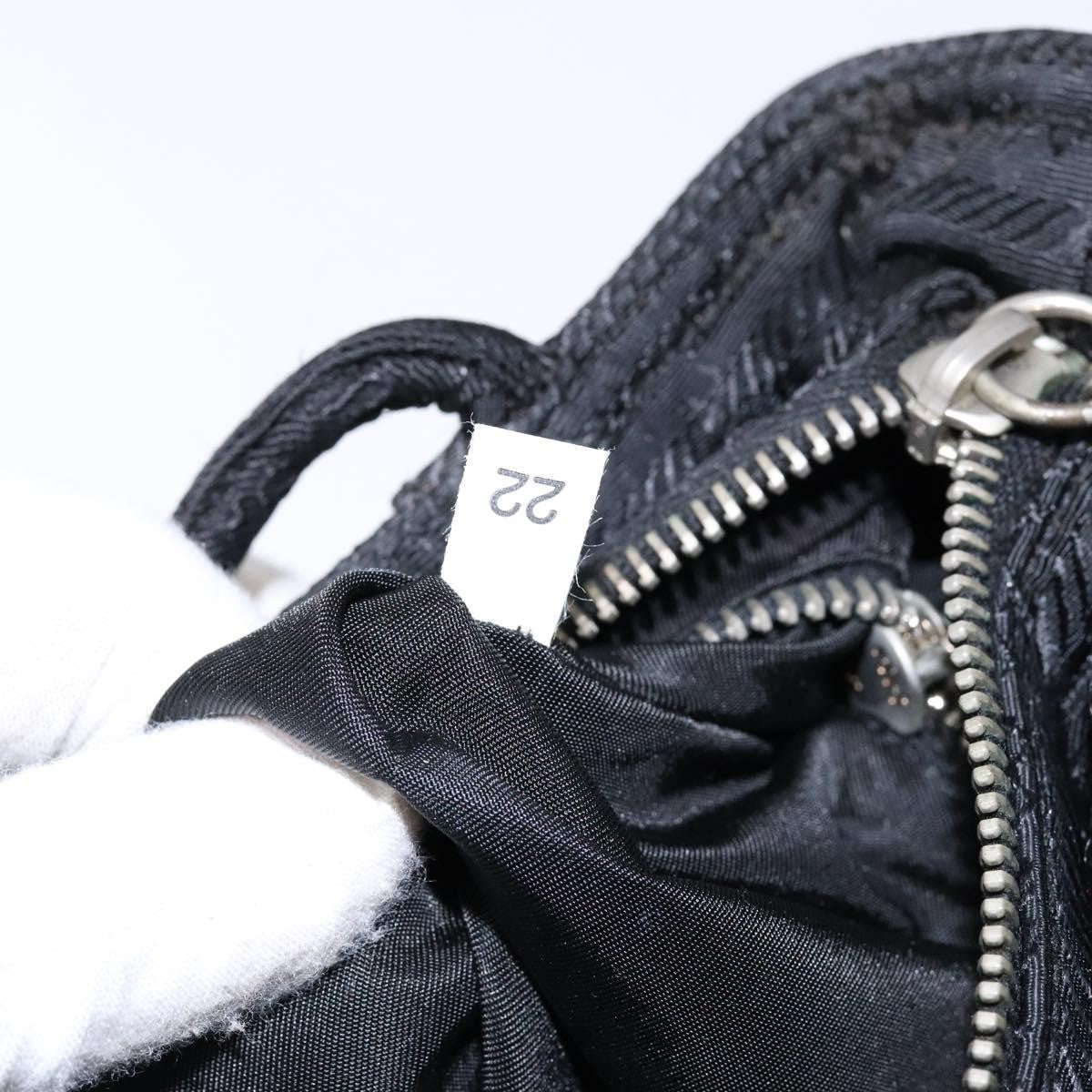 Prada Vintage Zip Handbag Tessuto, BLACK, NYLON, Handbag