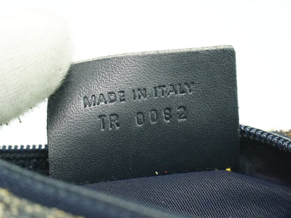 Christian Dior Vintage Saddle Zip Coin Purse Diorissimo Canvas, NAVY, CANVAS, Clutche & pouche