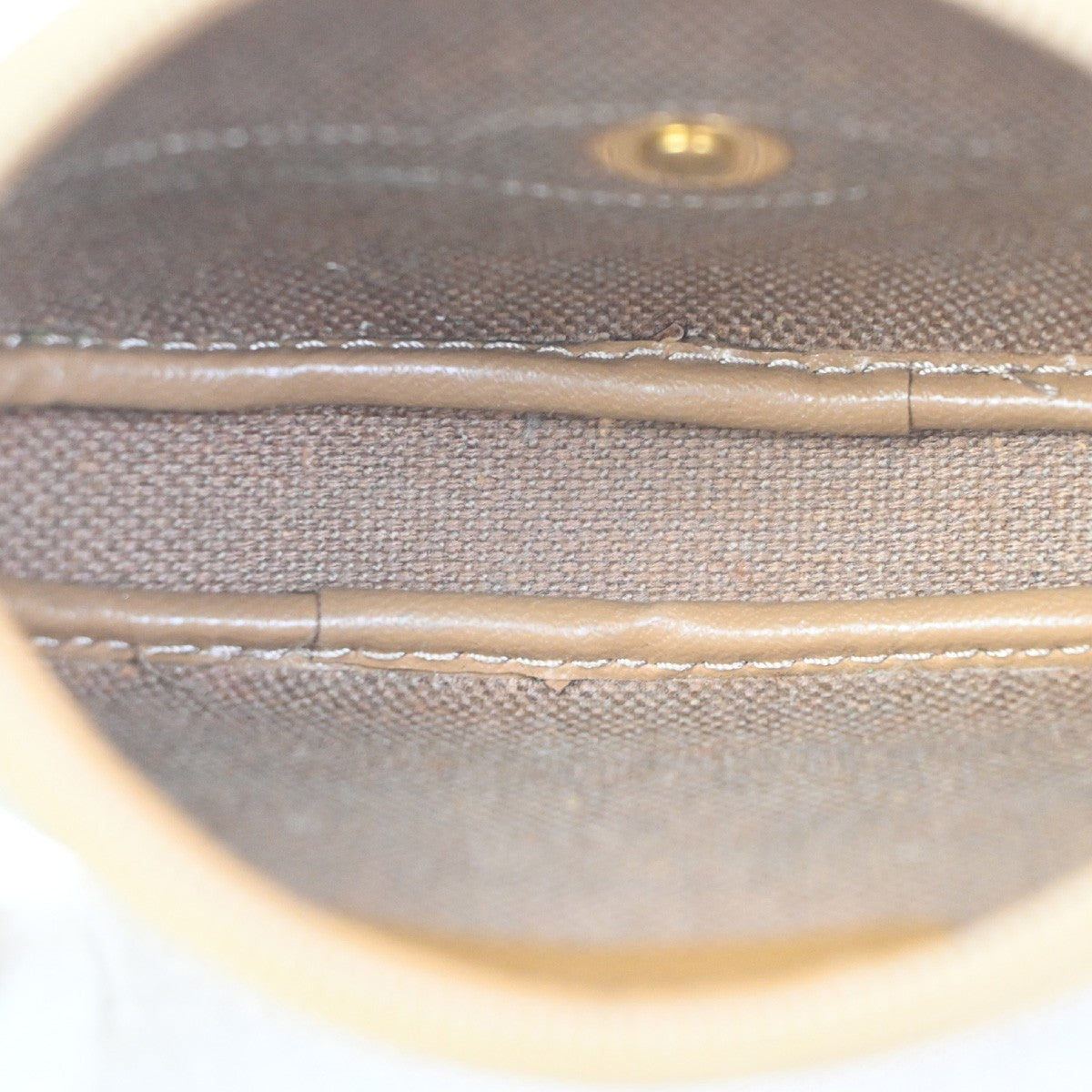 Christian Dior Honeycomb Zip Coin Purse Canvas and Leather, Beige, Canvas, Wallet