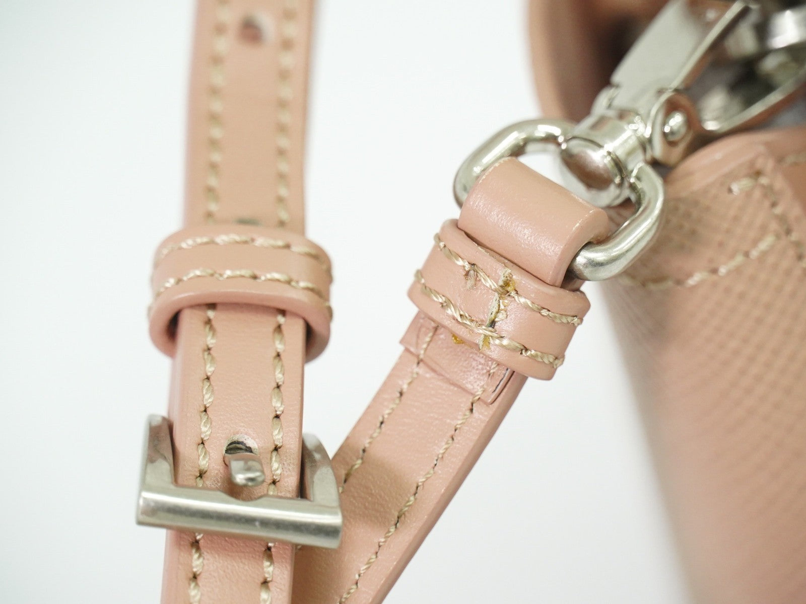 Prada Panier Bucket Bag Saffiano Leather, BEIGE, LEATHER, Crossbody bag