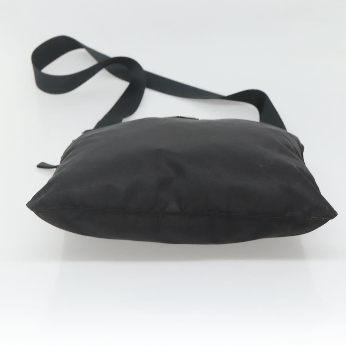 Prada Flat Messenger Bag Tessuto, BLACK, NYLON, Shoulder bag