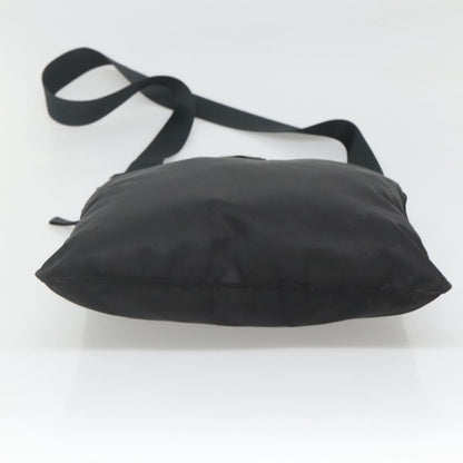 Prada Flat Messenger Bag Tessuto, BLACK, NYLON, Shoulder bag