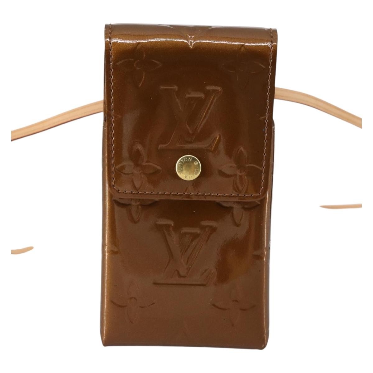 Louis Vuitton Walker Cigarette Case Holder Monogram Vernis, BROWN, PATENT_LEATHER, Clutche & pouche