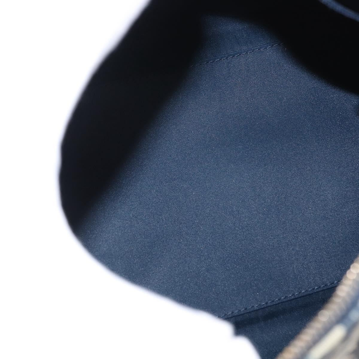 Christian Dior Vintage Trotter Boston Bag Diorissimo Canvas, NAVY, CANVAS, Handbag