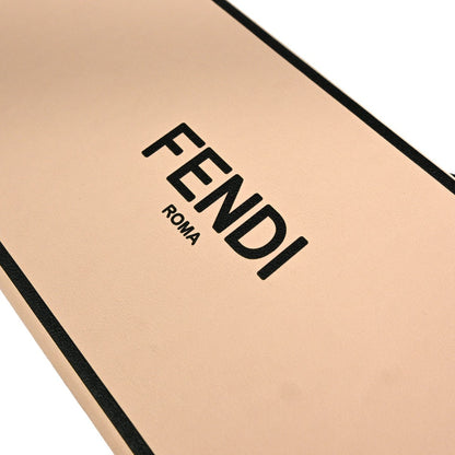 Fendi Logo Horizontal Box Crossbody Bag Leather, PINK, LEATHER, Shoulder bag