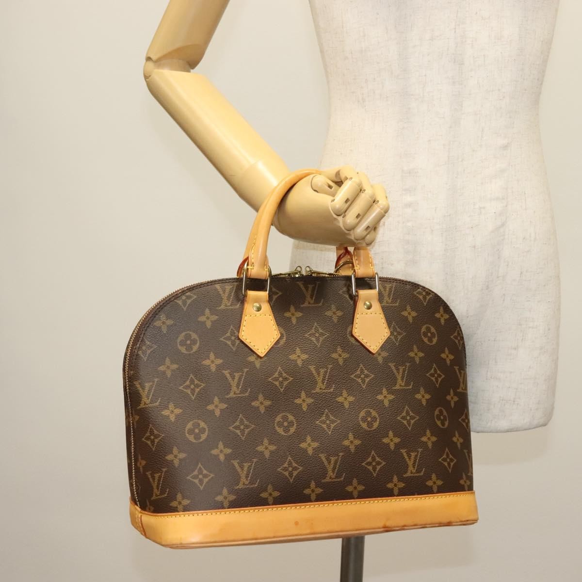 Louis Vuitton Alma Handbag Monogram Canvas, BROWN, CANVAS, Handbag