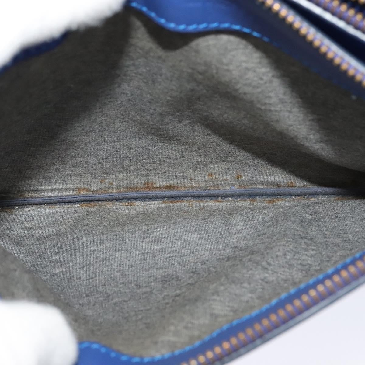 Celine Trio Crossbody Bag Leather, BLUE, LEATHER, Shoulder bag