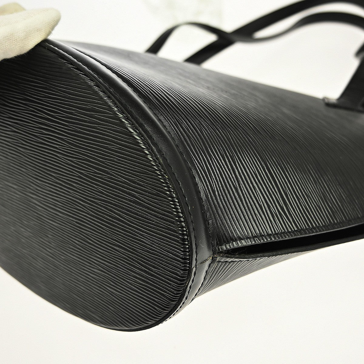Louis Vuitton Saint Jacques Handbag Epi Leather, BLACK, LEATHER, Shoulder bag