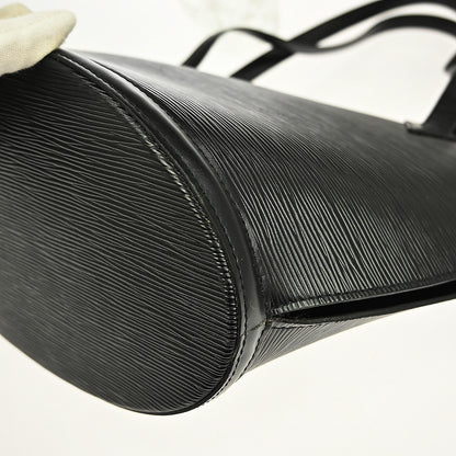 Louis Vuitton Saint Jacques Handbag Epi Leather, BLACK, LEATHER, Shoulder bag